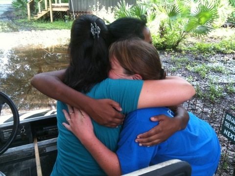 Interns Hug Each Other Goodbye