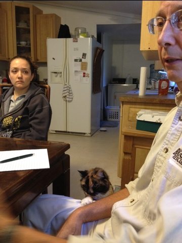 Callie the cat asks to be heard in Staff Meeting