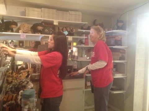 Volunteers help out with Inventory of the Big Cat Trading Post