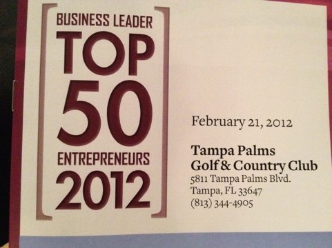 Howard Baskin named Business Leader's Top 50 Entrepreneurs 2012  Today at Big Cat Rescue Feb 21 Top 50 Entrepreneurs 20120221 201733