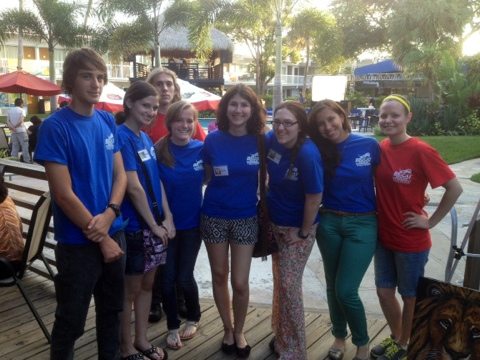 Interns helping out at the Mane Event Fundraiser  Today at Big Cat Rescue May 20 20120520 133801