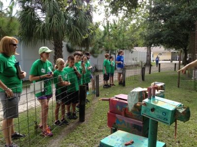 Summer campers make enrichment for the tigers