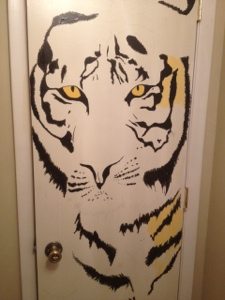 Even the bathrooms at Big Cat Rescue are full of tigers