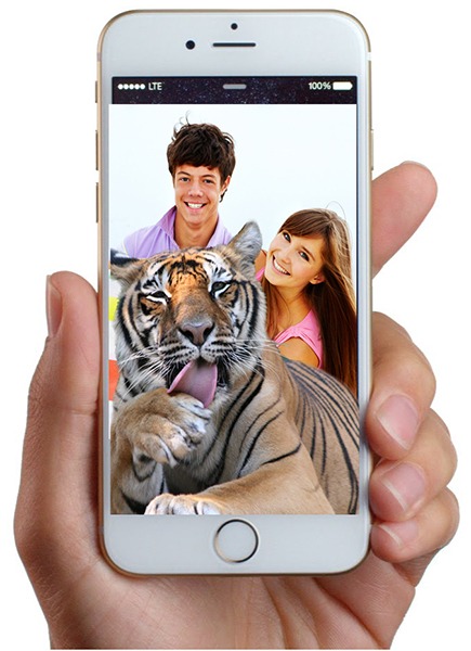 Tiger Selfie Ad Phone