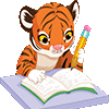 September 11 2017 cub tiger writing