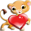 January 26 2018 clipart lion cub with heart 100x100
