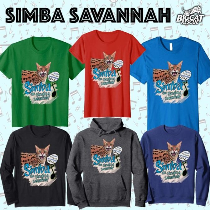 How CUTE is this!!!?! Thanks to supporter and artist Ruth Braham, we now have an adorable design of Simba Savannah available on our Amazon and Teespring stores!