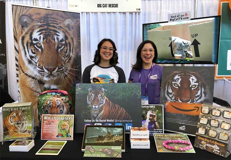 2019 Annual Report Cat Con 2019 Jennifer Leon Tabling for Big Cat Rescue