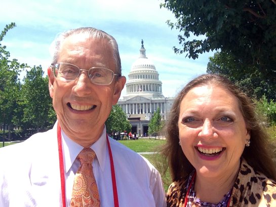Howie and Carole in front of Capitol