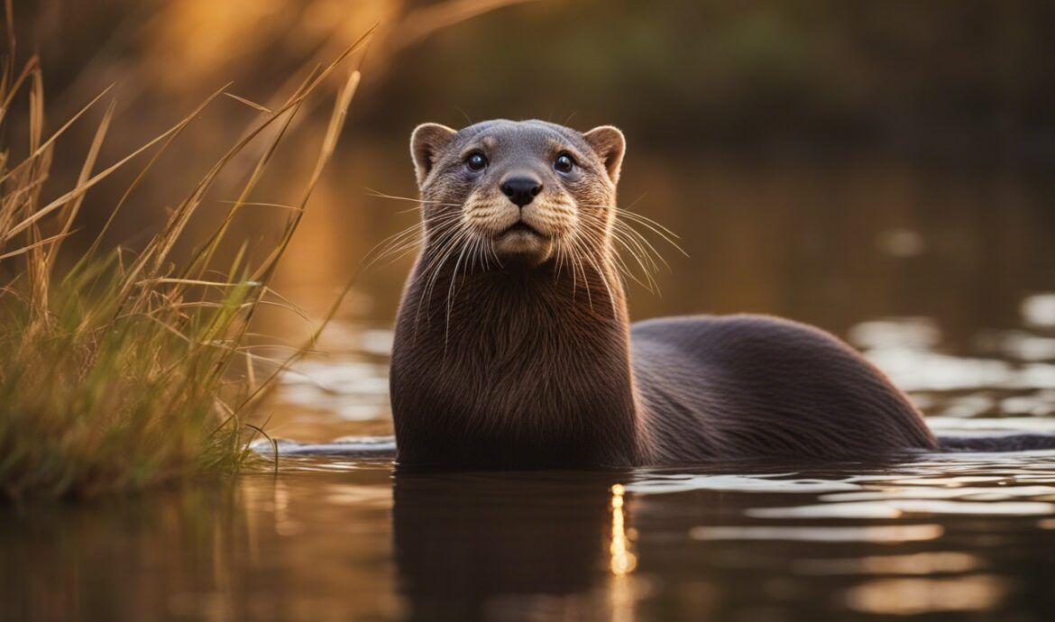 Otter in the water